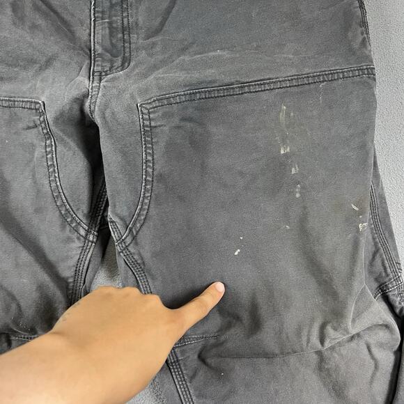 Carhartt Pants Mens 42X29 Gray Double Knee Workwear Grunge Distressed Jeans - Picture 5 of 13